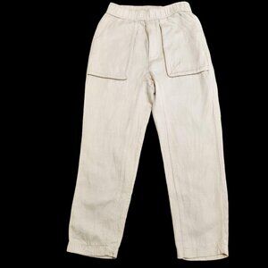 (NWOT) ZARA Ivory Cropped Tapered Pants | High Waist Loose Fit | XS​